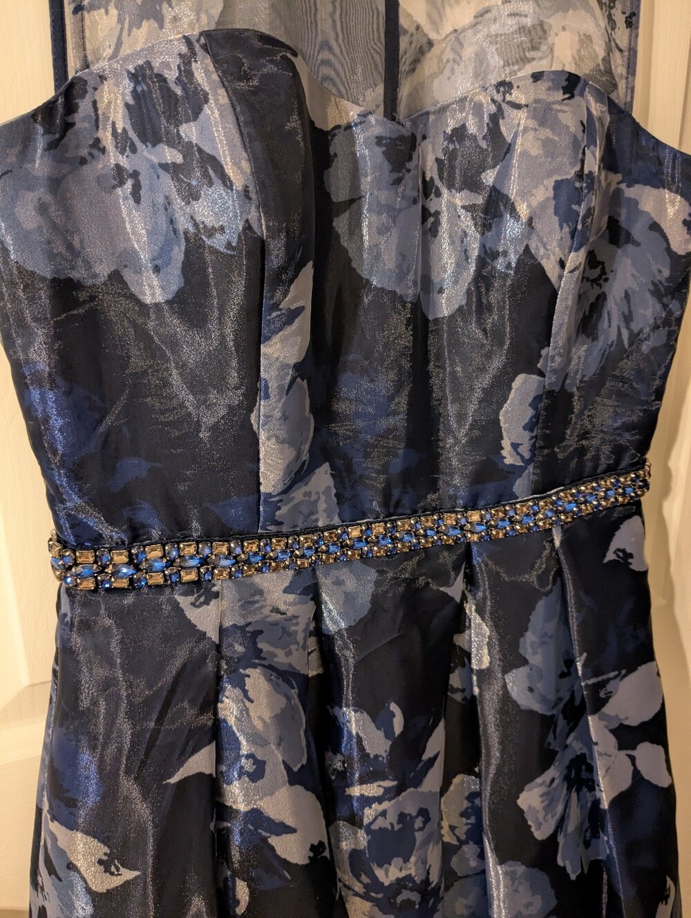 Eliza J Navy Floral Cocktail Dress - Picture 2 of 5